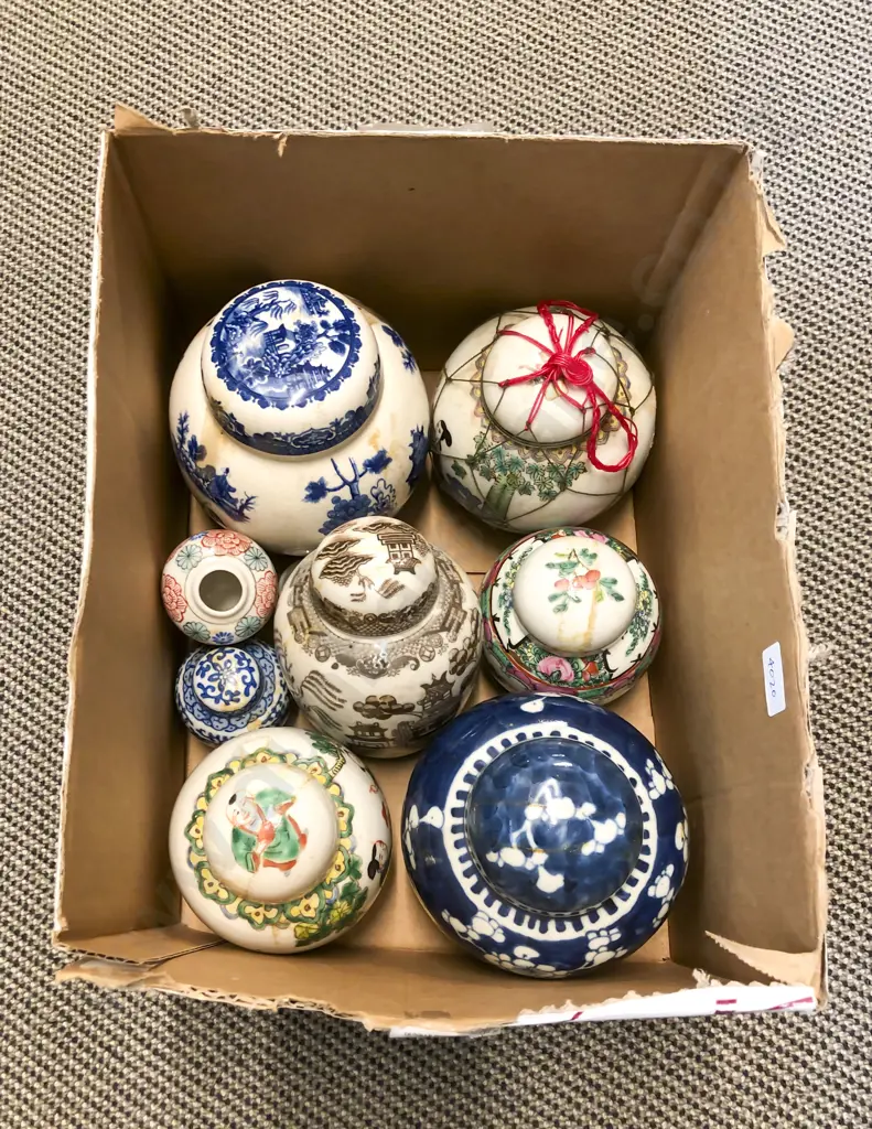 Eight Assorted Ginger Jars Image 1++