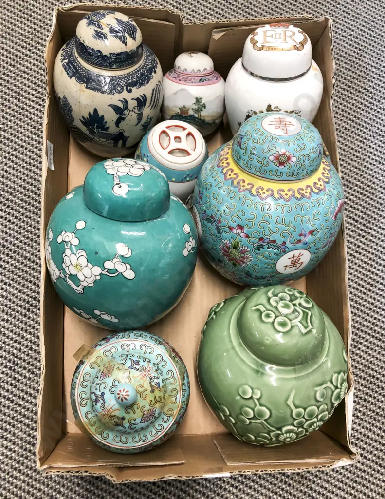 Eight Assorted Ginger Jars Image 1++