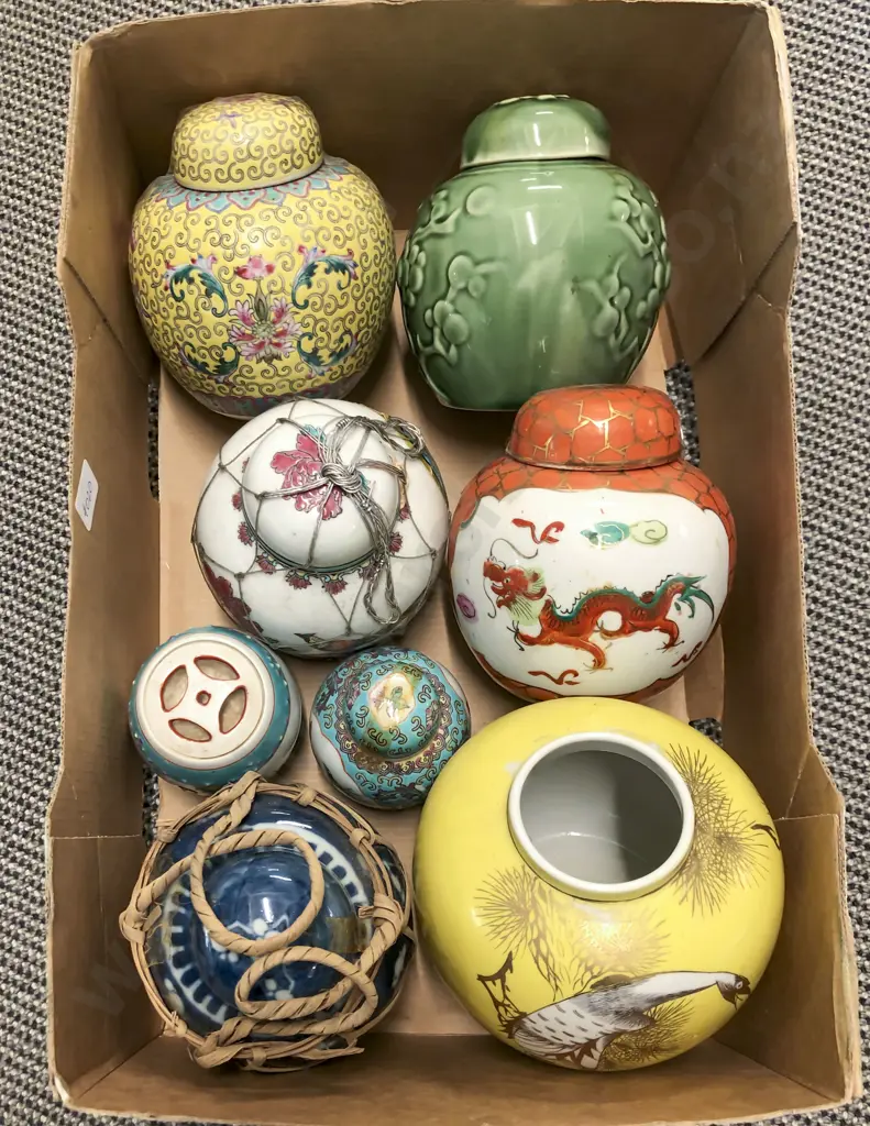 Eight Assorted Ginger Jars Image 1++