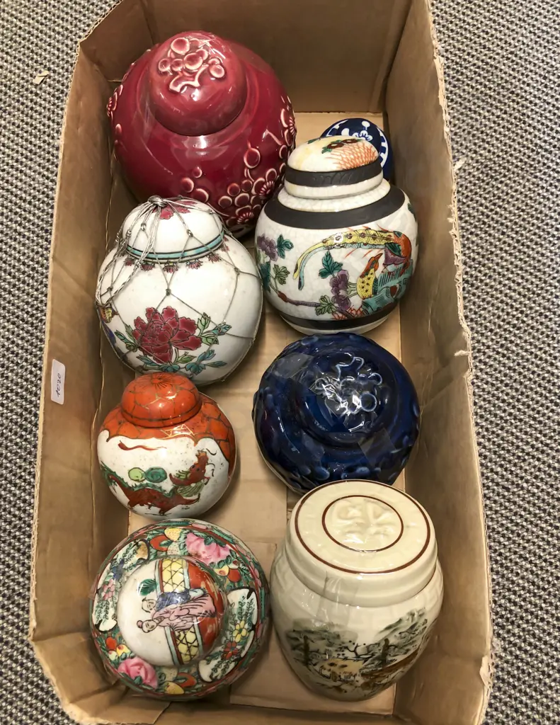 Eight Assorted Ginger Jars Image 1++