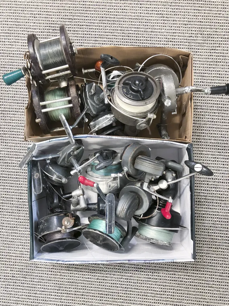 Collection of Various Vintage Fishing Reels Image 1++