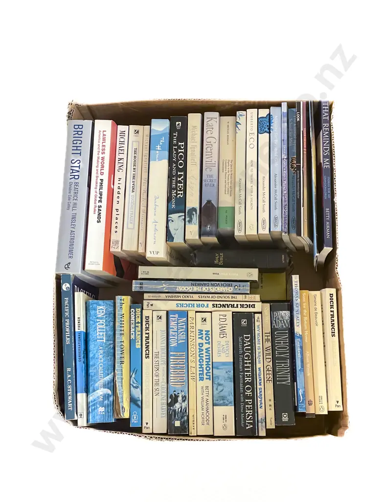 Five Boxes of Assorted Books Image 1++