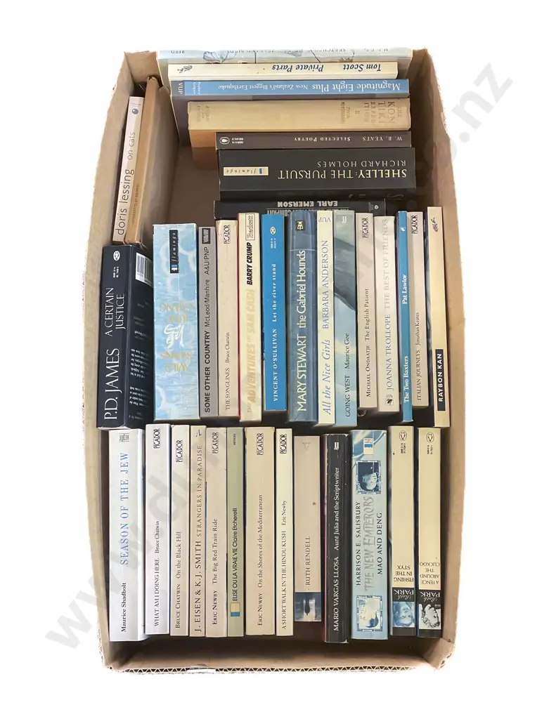 Five Boxes of Assorted Books Image 1++