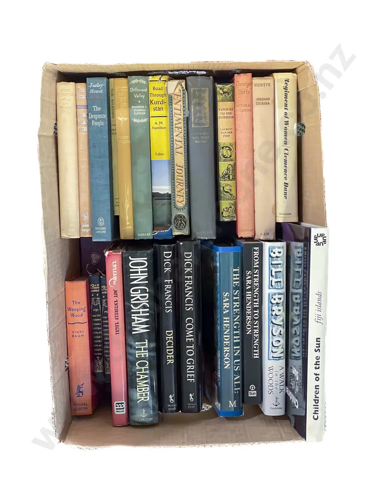 Five Boxes of Assorted Books Image 1++