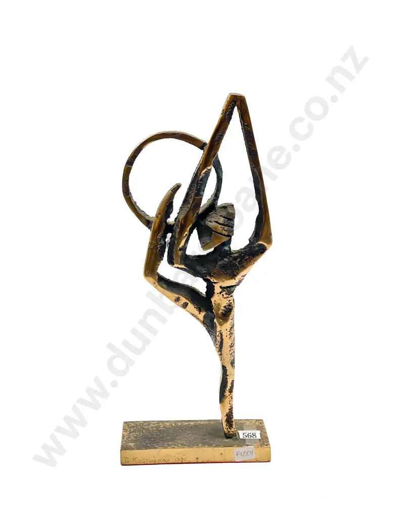 G. Kosturkov Bronze Figural Sculpture Image 1++