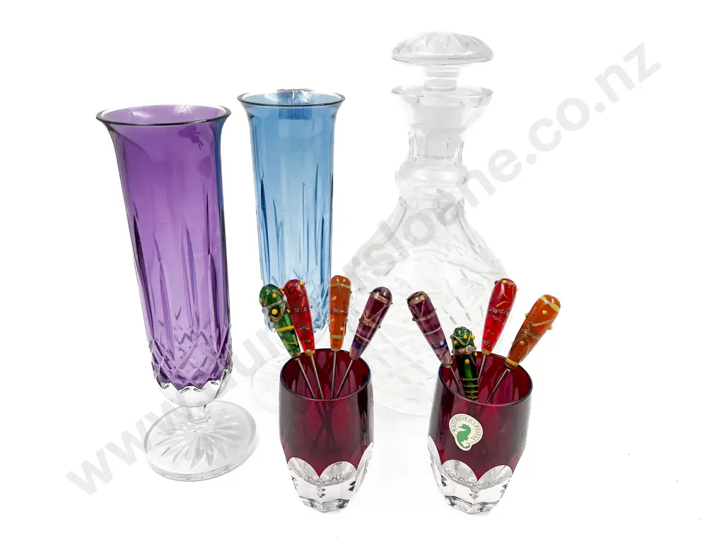 Cyrstal Decanter with Murano Appetiser Skewers etc (PHOTO CHANGE) Image 1++