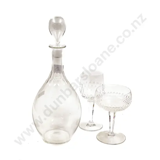 15 RD Crystal Stemmed Glasses with other Decanter