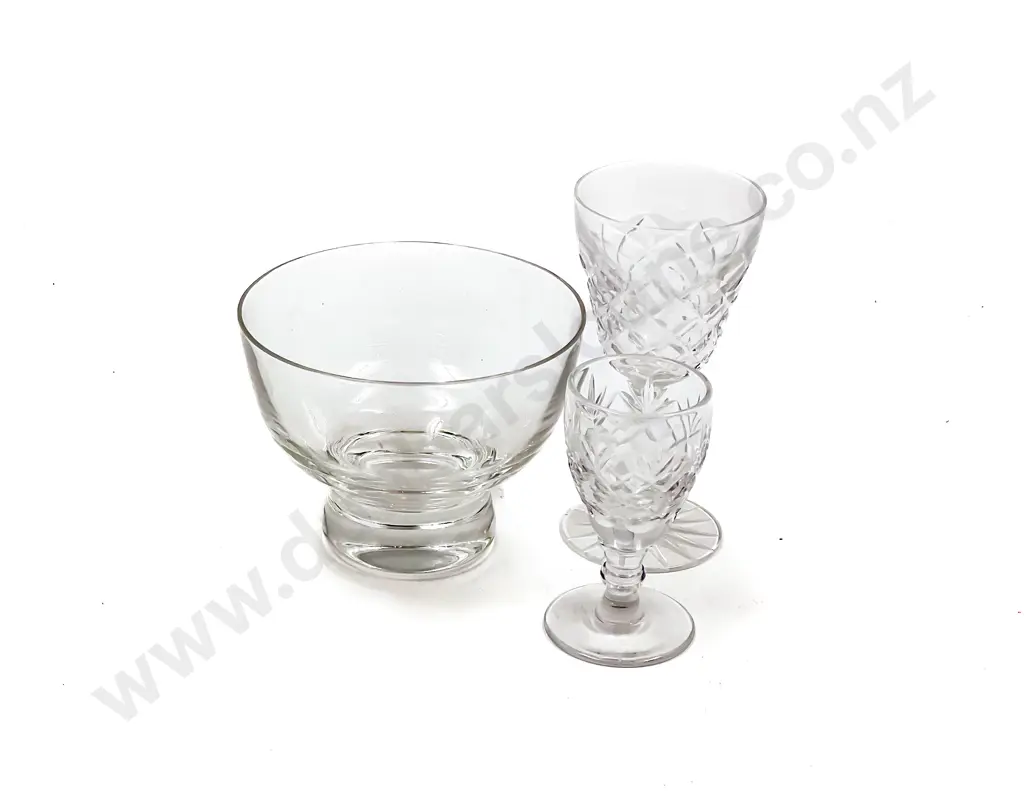 Six Small RD Crystal Glasses with Others Image 1++