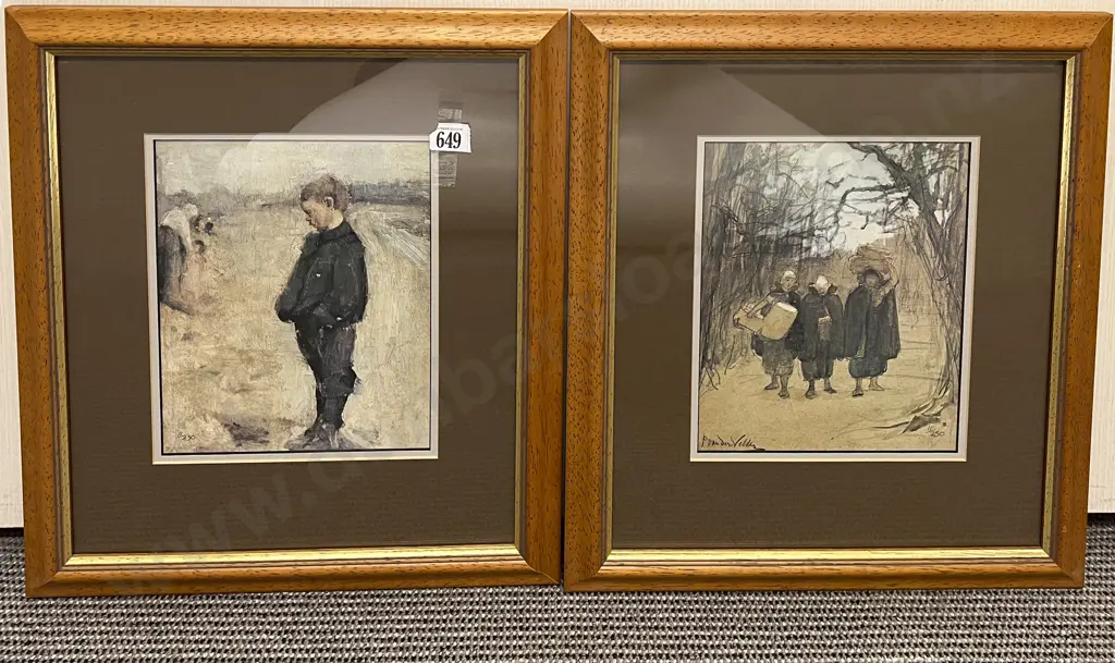 Two Petrus Van der Velden Prints Image 1++
