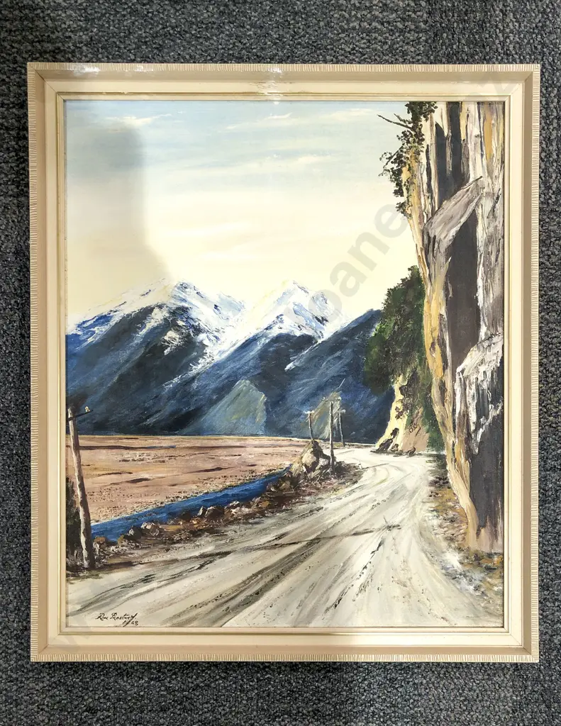 Ron Prestney - Road to Haast Pass - Oil on Board Image 1++