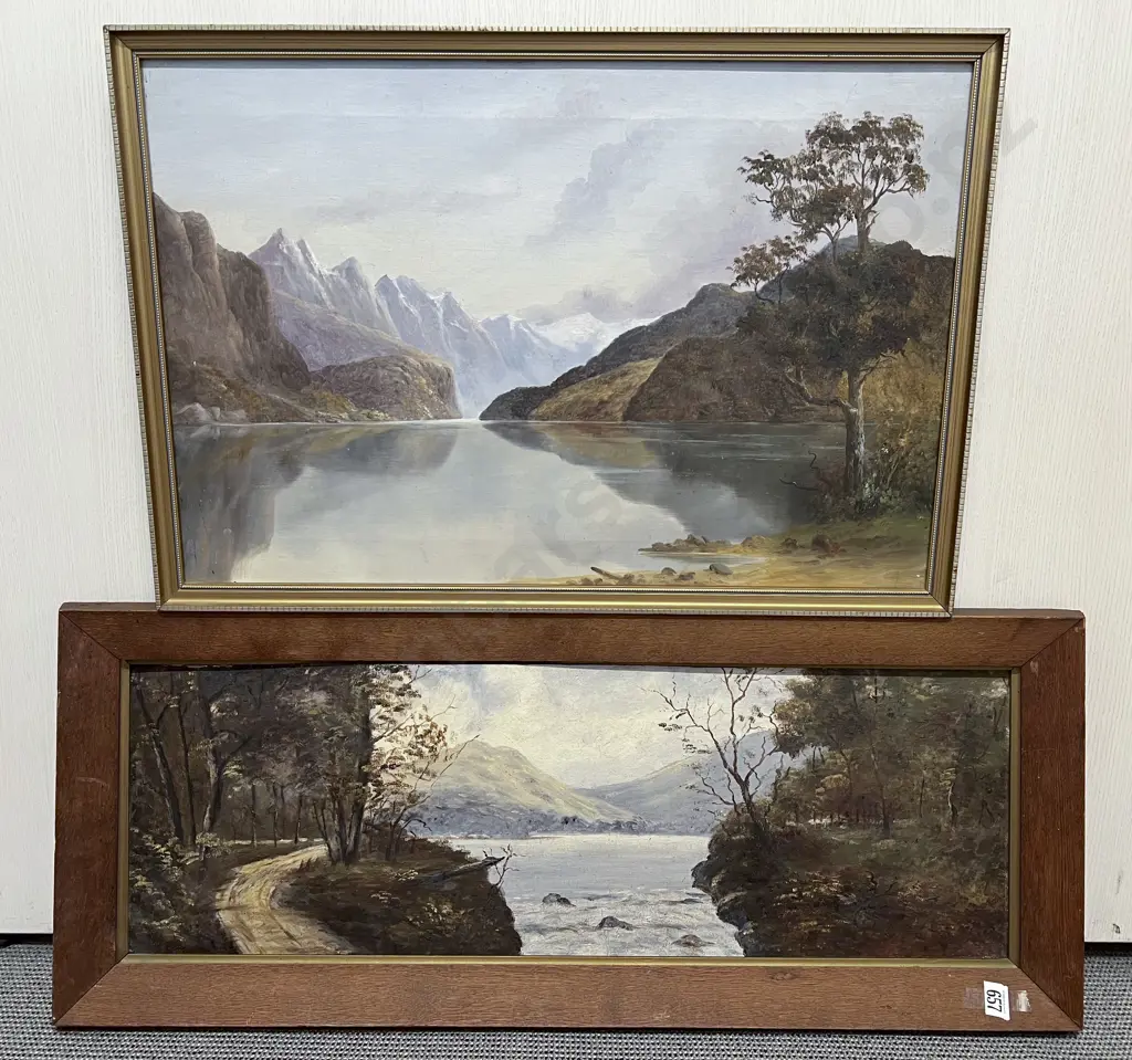 Two Vintage Oil Landscapes Image 1++