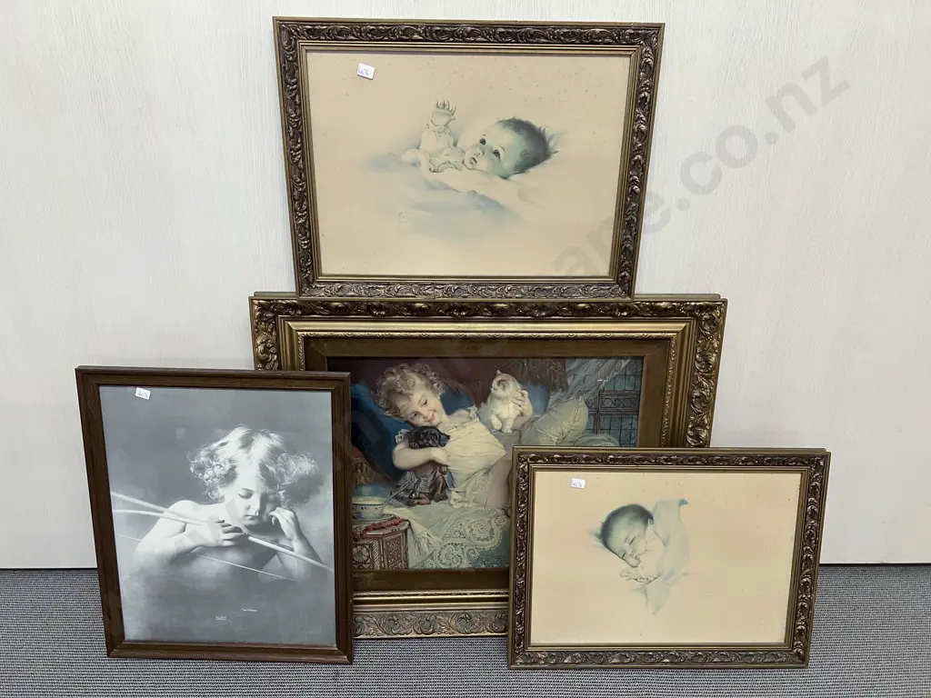 Assorted Gilt Frames and Framed Work with plates and assorted other Image 1++