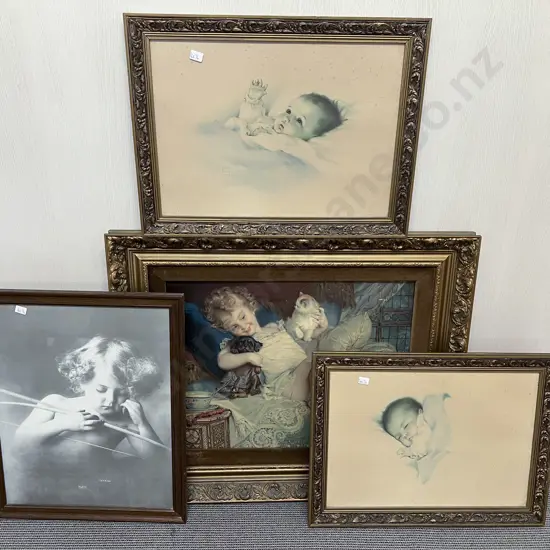 Assorted Gilt Frames and Framed Work with plates and assorted other