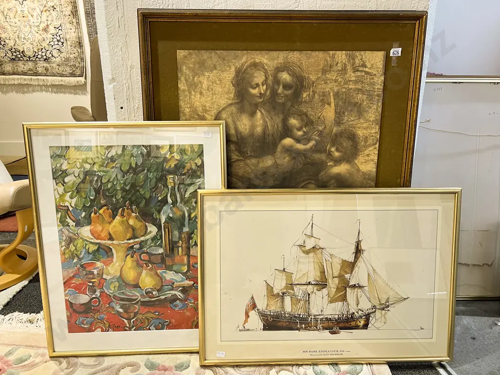 Three Assorted Framed Prints Image 1++
