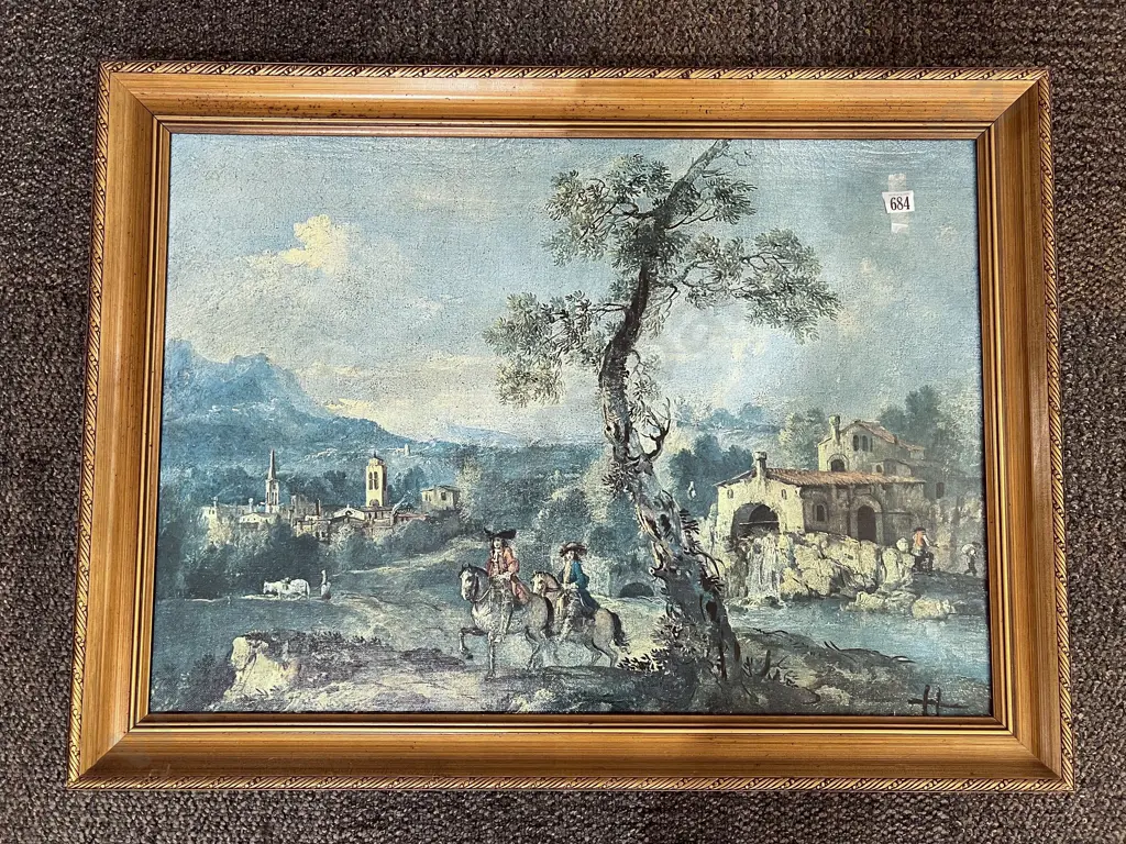 Zucarelly "Paesaggio con Cavalieri" Print Image 1++