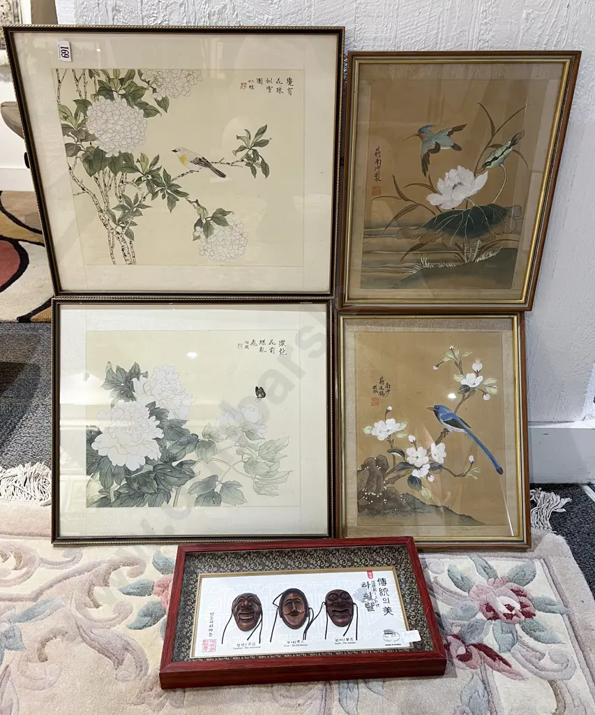 Five Assorted Asian Prints and Originals Etc. Image 1++