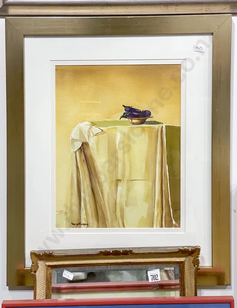 George Thompson "Aubergine" W/C Still Life Image 1++