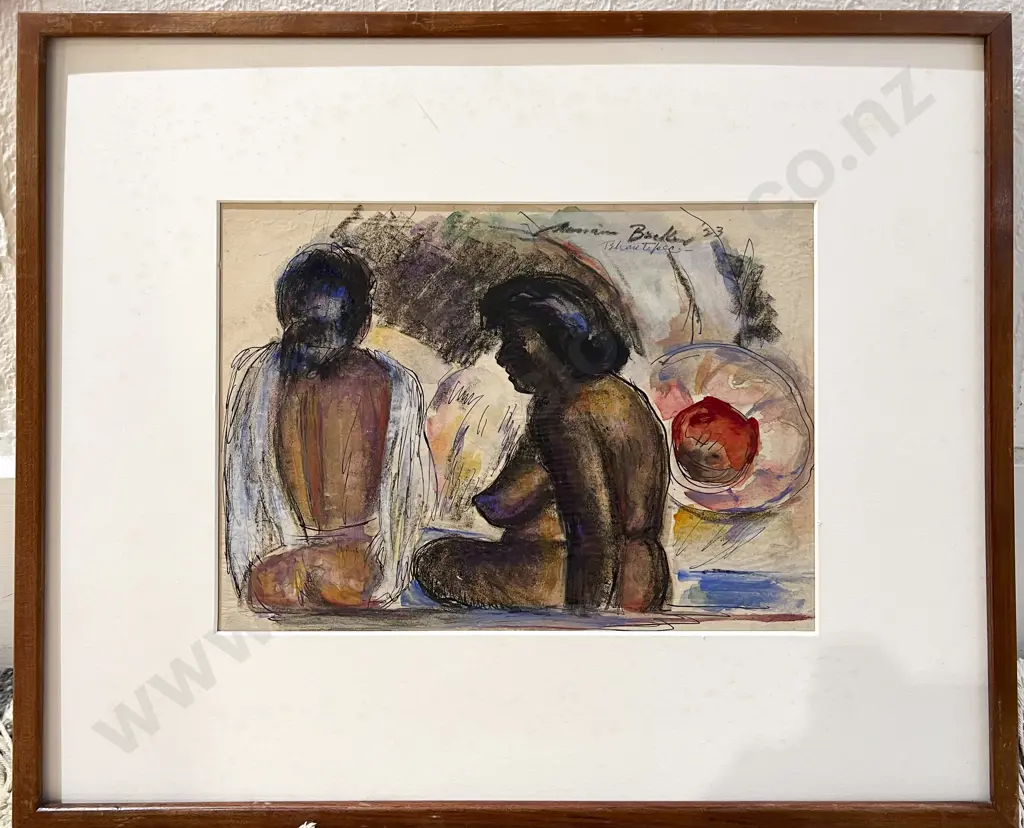Indistinctly Signed - Abstract Nude W/C Image 1++