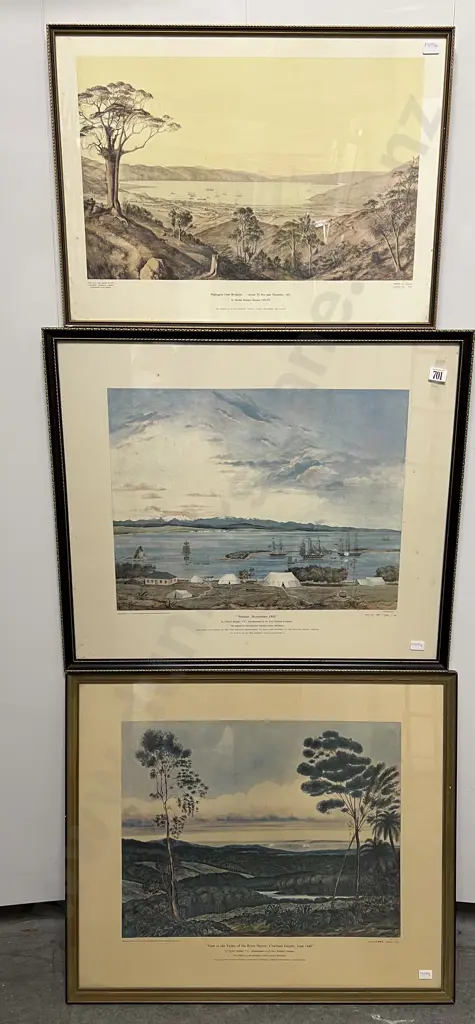 Three Framed Historical Prints Image 1++