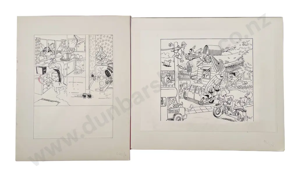 Neville Lodge - Original Cartoon "Happy Hols Motor Home" Image 1++