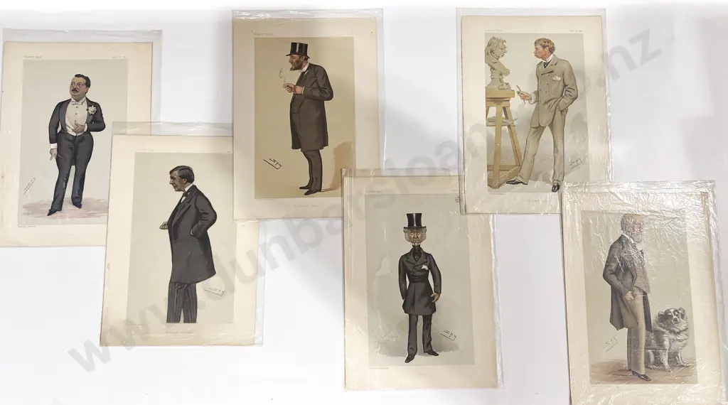 Folder of Assorted Vanity Fair Caricature Bookplates Image 1++