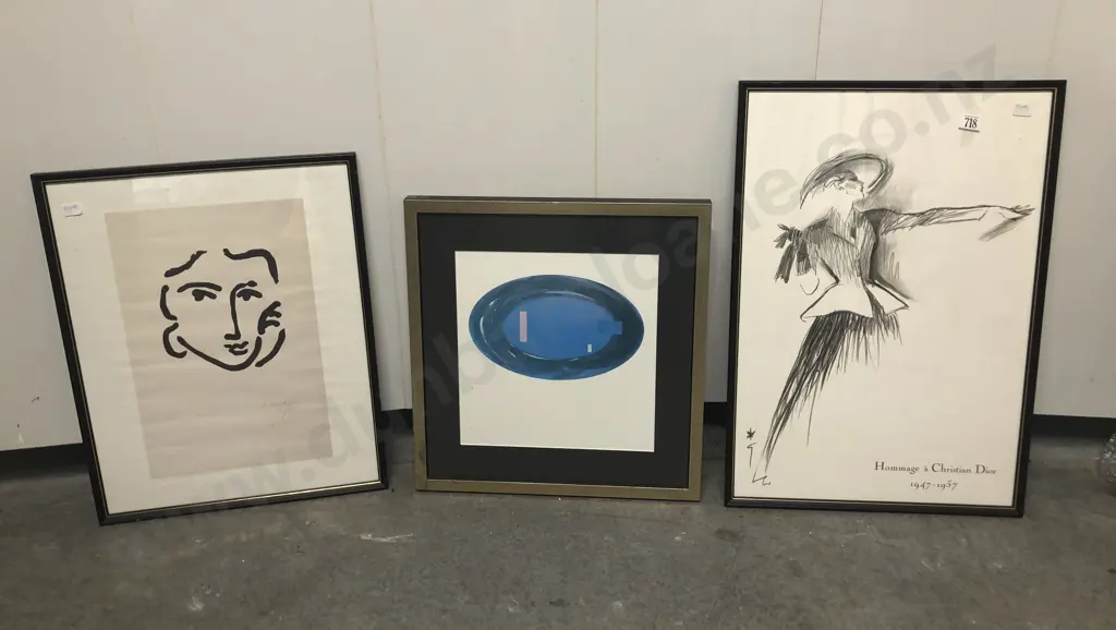 Four Assorted Framed Works and Two Others Image 1++