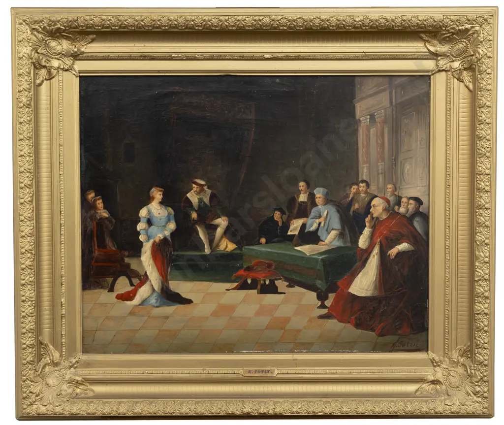 C19th Style Interior Scene - Cardinal With Attendants Image 1++