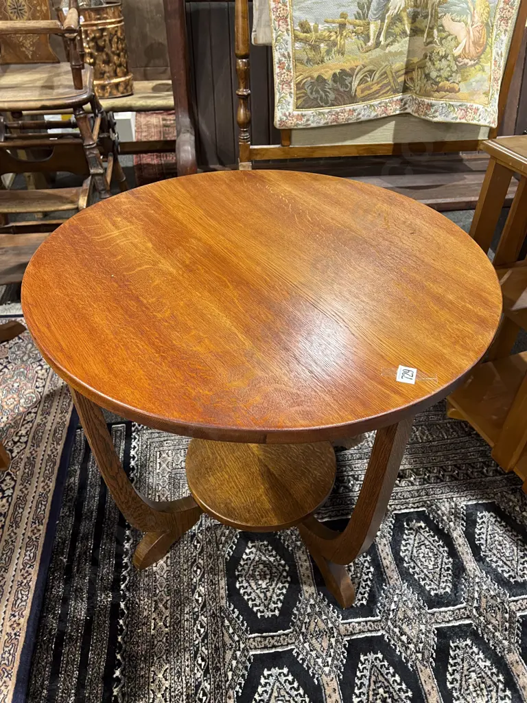 Oak Two Tier Centre Table Image 1++