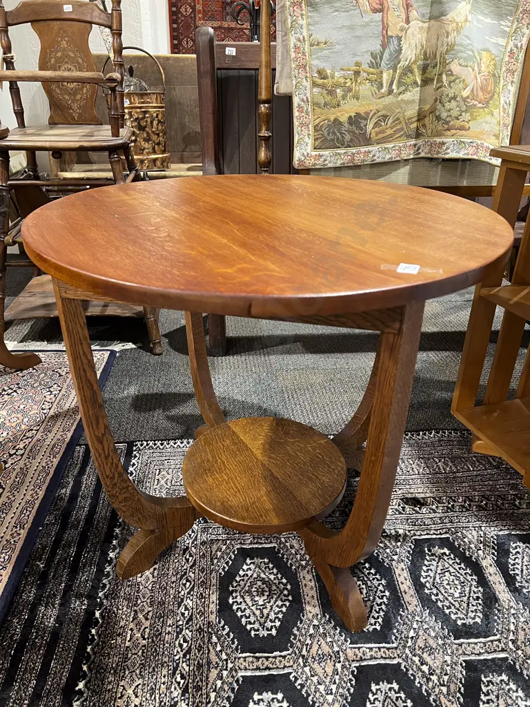 Oak Two Tier Centre Table Image 1++