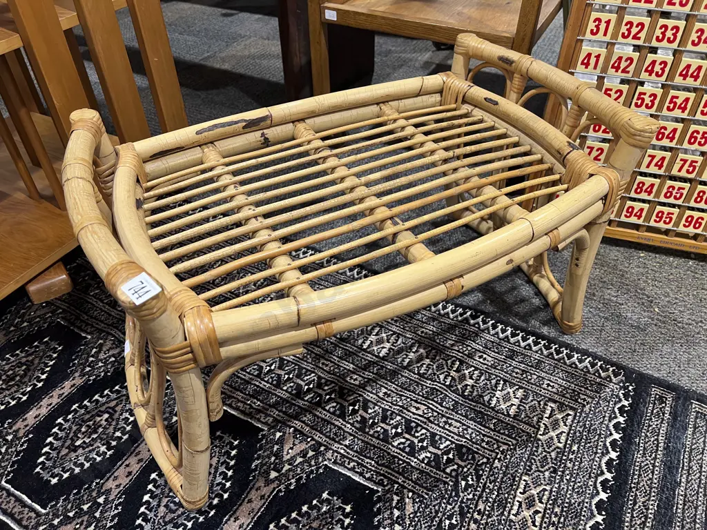 Mid C20th Cane Breakfast Tray Image 1++