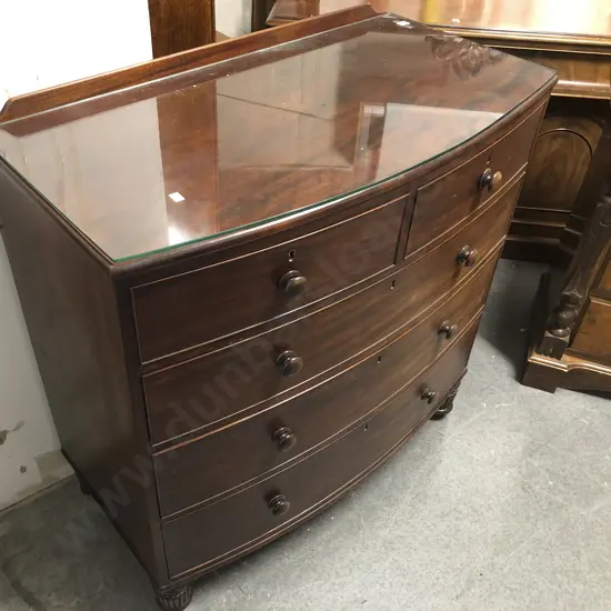 Victorian Mahogany Bow Front Chest of Drawers