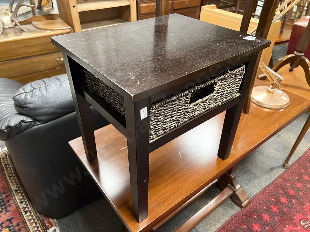 Single Rattan Drawer Bedside Table Image 1++