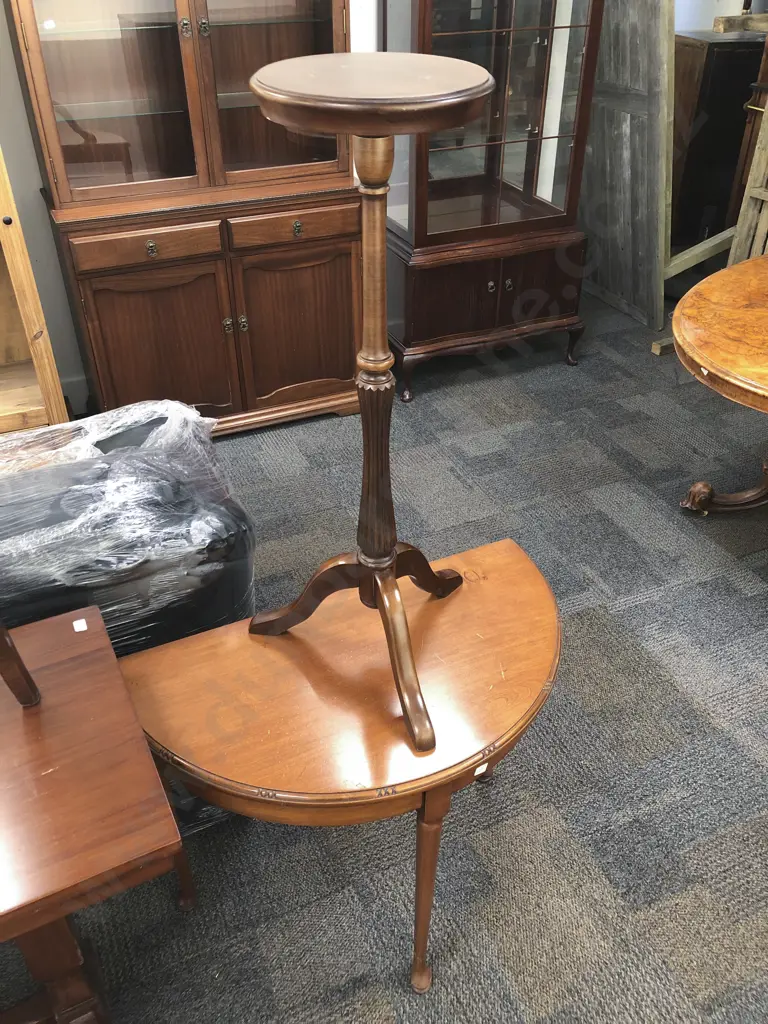 D Shaped Hall Table Together with Tripod Based Wine Table Image 1++