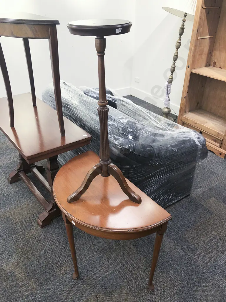 D Shaped Hall Table Together with Tripod Based Wine Table Image 1++