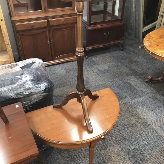 D Shaped Hall Table Together with Tripod Based Wine Table