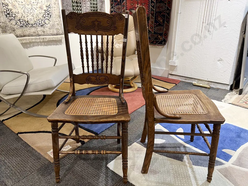 Pair of American Oak Wycombe Seated Chairs Image 1++
