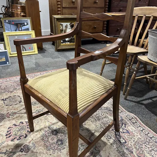 Mahogany Inlaid Elbow Chair (faults)