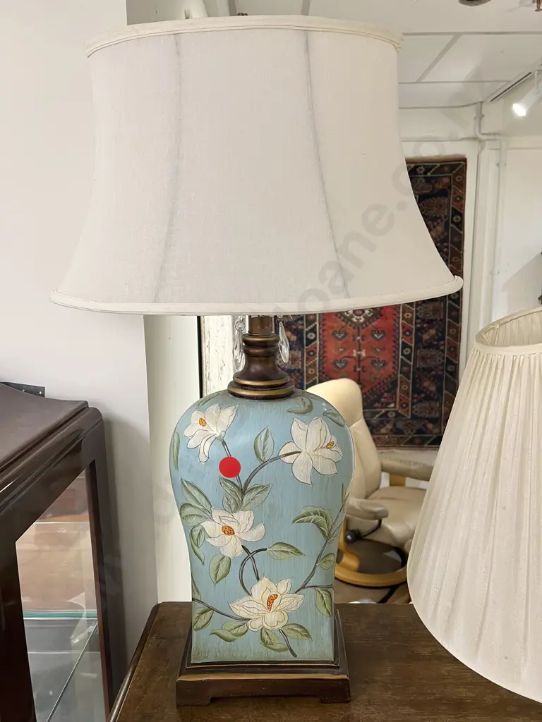 Distressed Painted Table Lamp Image 1++