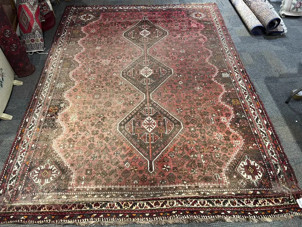Large Woolen Afghan Floor Rug Image 1++