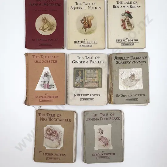 Eight Volumes by Beatrix Potter (a/f)