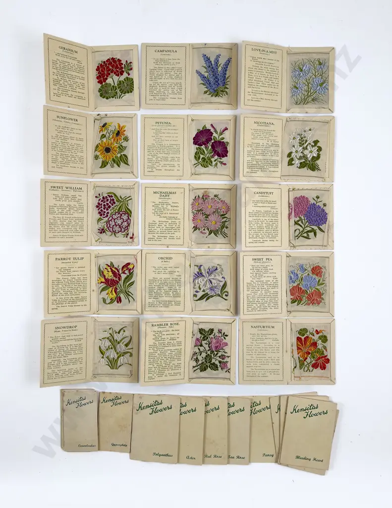 Kensitas Flowers Silk Cigarette Cards Image 1++
