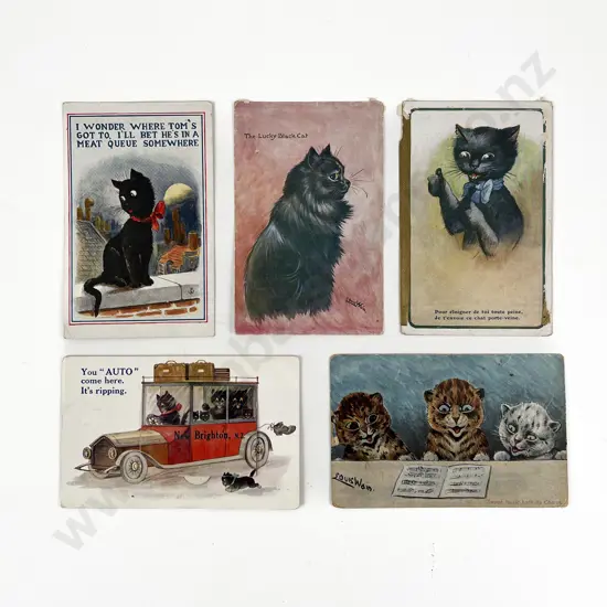 5 Louis Wain Postcards