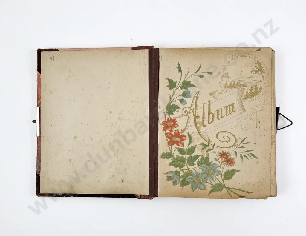 Small Victorian Photograph Album with Portrait Photos Image 1++