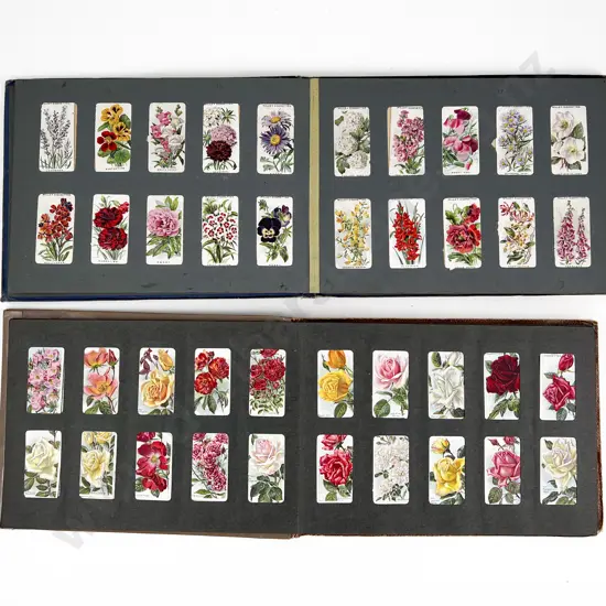Two Cigarette Card Albums complete with Floral Series Cards