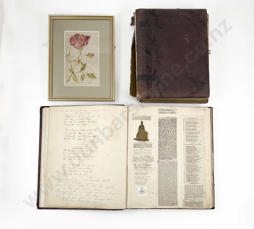 Victorian Scrap Album & Postcard Album(empty) & Other Image 1++