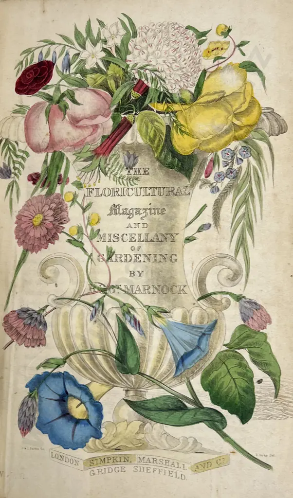 The Floricultural Magazine & Miscellany of Gardening by R Marnock Image 1++