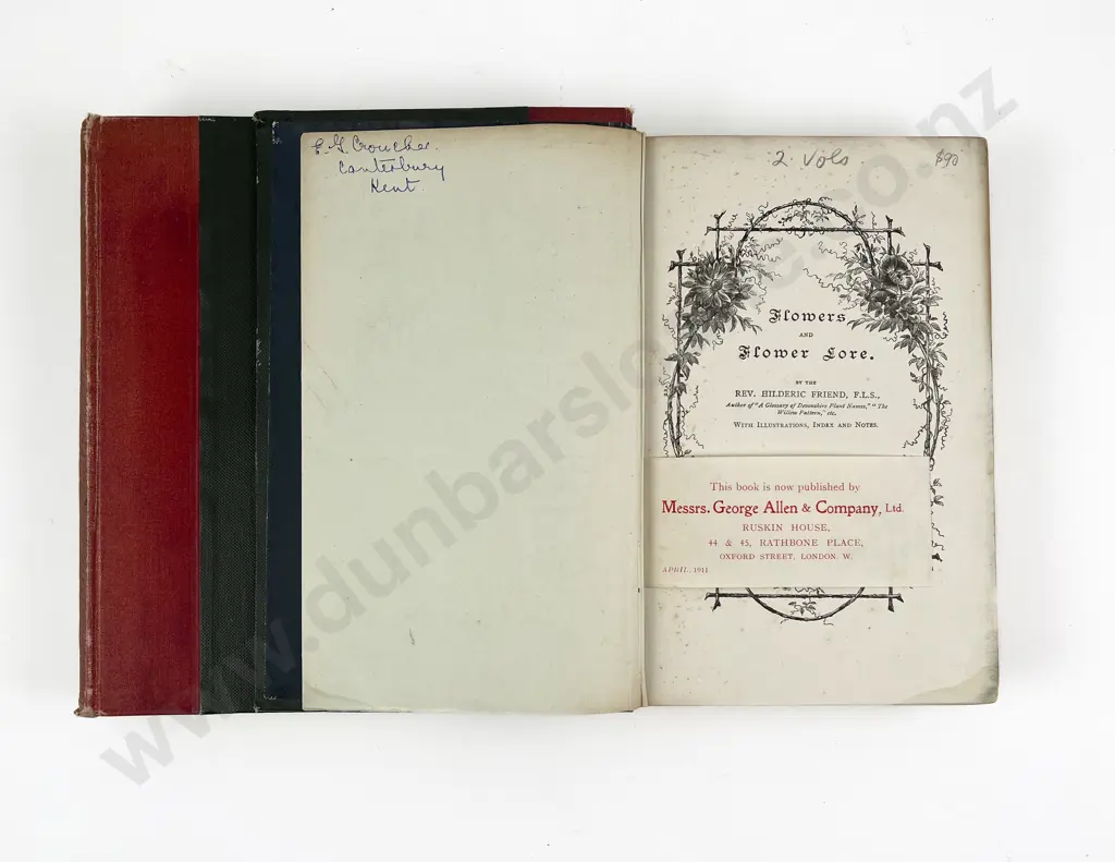 Flowers And Flower Lore by Rev Hilderic Friend Vols I & II Image 1++