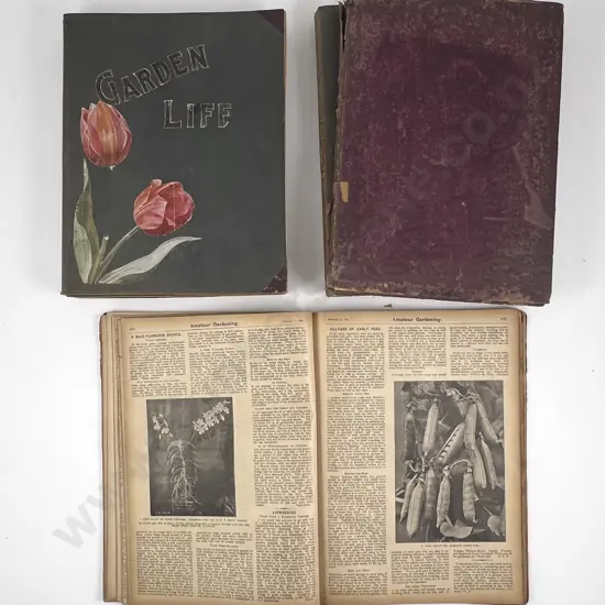 Six Vintage Bound Garden Magazines