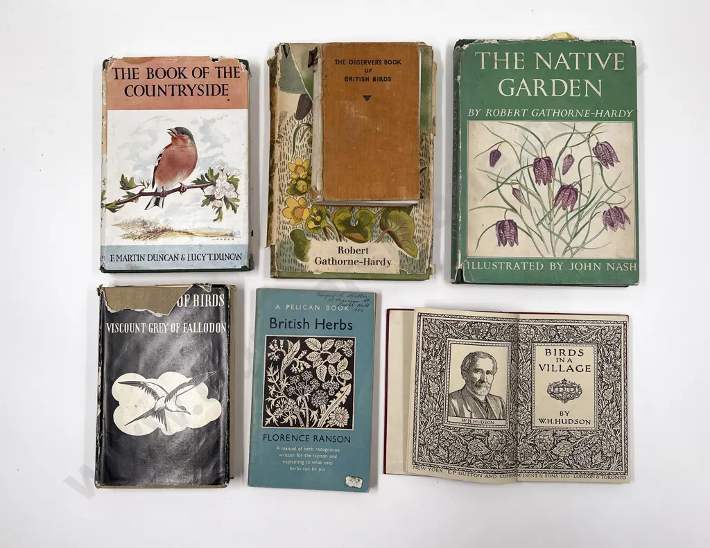 Seven Volumes Relating to British Birds & Wildflowers Image 1++