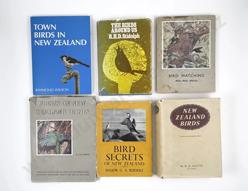 Six Vintage New Zealand Native Bird Reference Volumes Image 1++